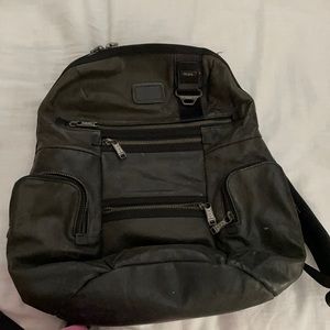 Tumi leather backpack